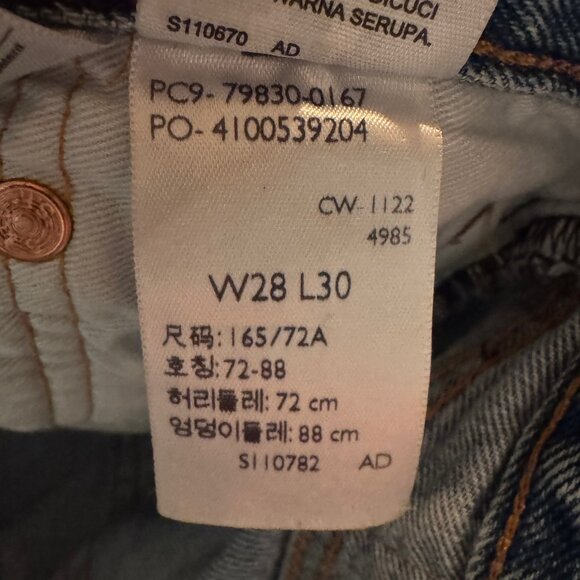 Levi’s 501 Original Fit Jeans – Men’s W28 L30 – Straight Leg – 100% Cotton - Picture 9 of 9